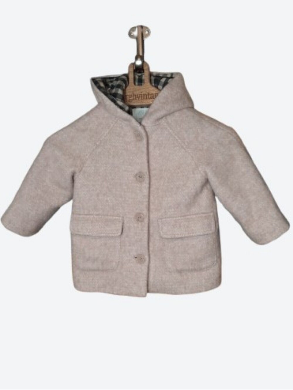 Zara Wool/Alpaca Blend Girls Coat 3-4 Years Pink/White Dress Coat